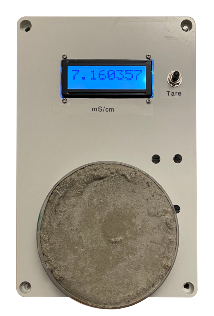 Day-old Quikrete Concrete Mix on the TC-X1 sensor
